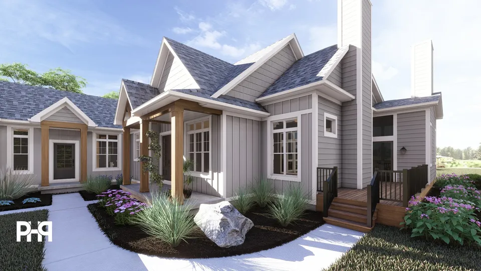 The Maple house plan, exterior view 4